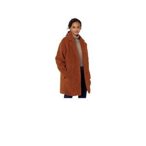 Daily Ritual Brown Oversized Winter Teddy Coat